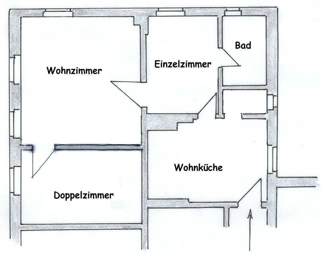 Grundriss der Ferienwohnung